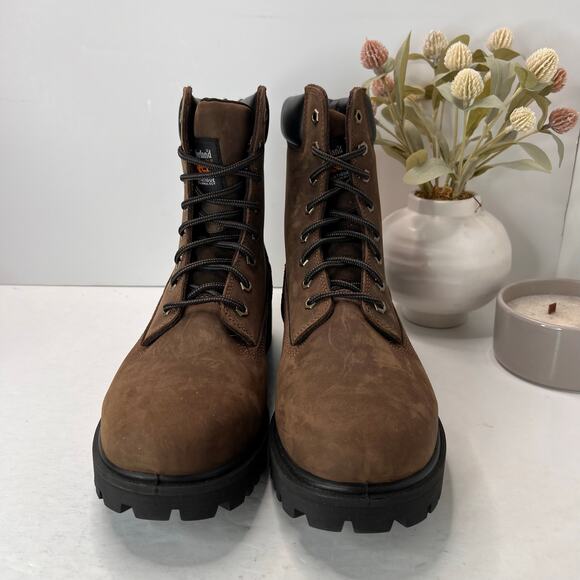 Timberland PRO Direct Attach 6-inch Steel Toe Waterproof Boot Brown Men 11 NWOB - Picture 2 of 9